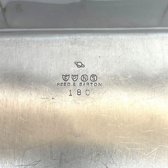 Vintage Reed & Barton 180 Silver Plate 8.5" Square Scalloped Bowl Silverware - Picture 8 of 13